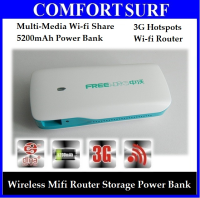 Multifunction 5200mAh 3G Mifi Wireless, Mobile Phone Charger Power Bank, Repeater